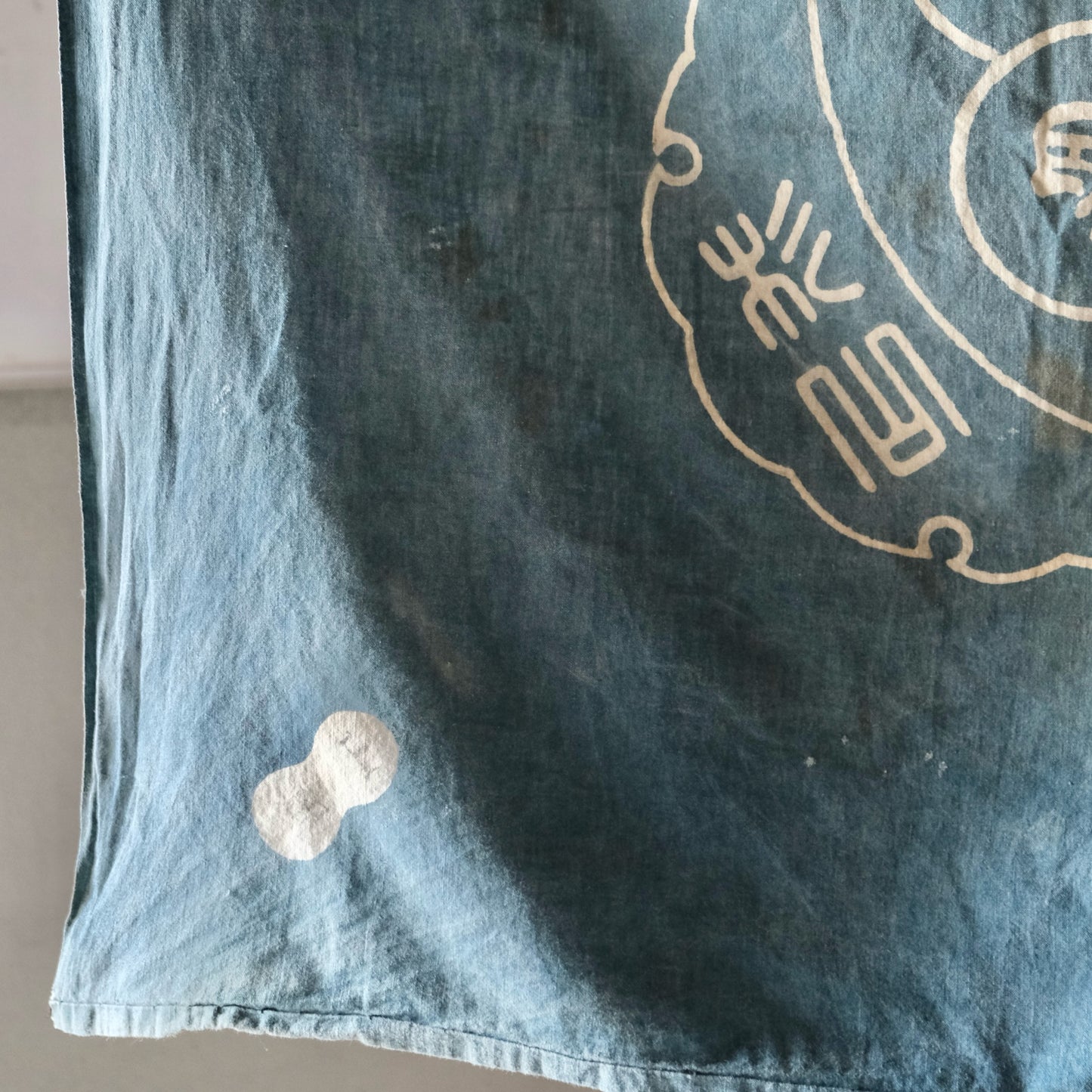 Vintage Japanese Furoshiki draper indigo dyed cotton textile tapestry(b-8)