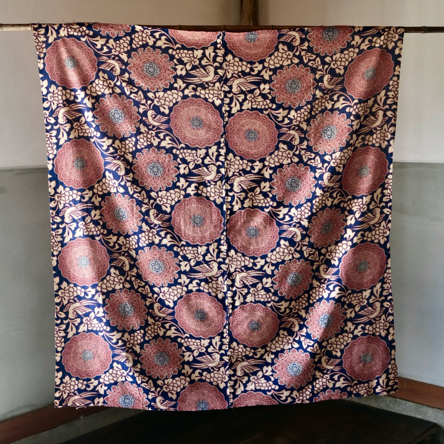 Vintage Japanese Sarasa calico cotton textile wasarasa (b-42)
