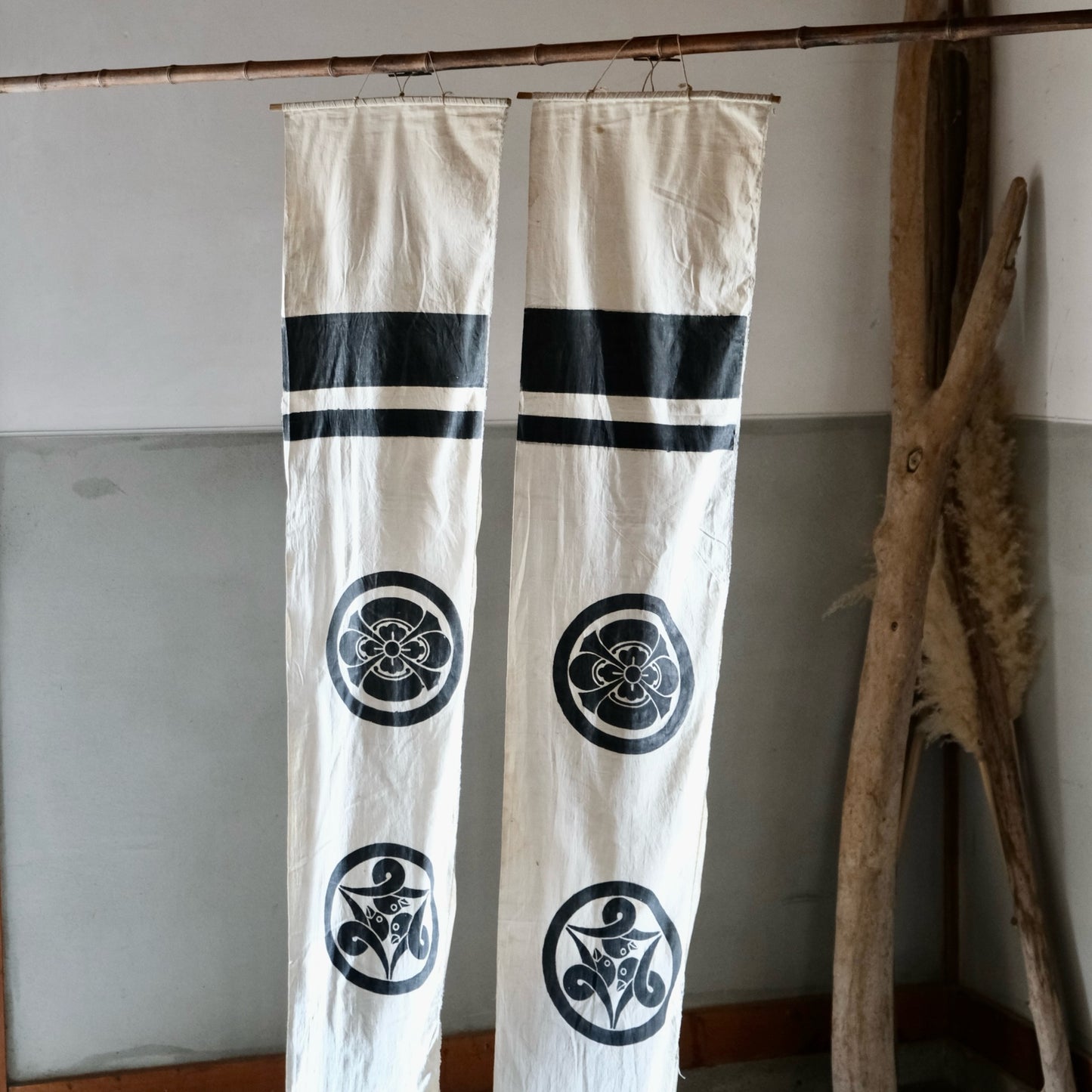 Vintage Japanese banner for Children's Day set display tapestry Noren wall hanging(b-55)