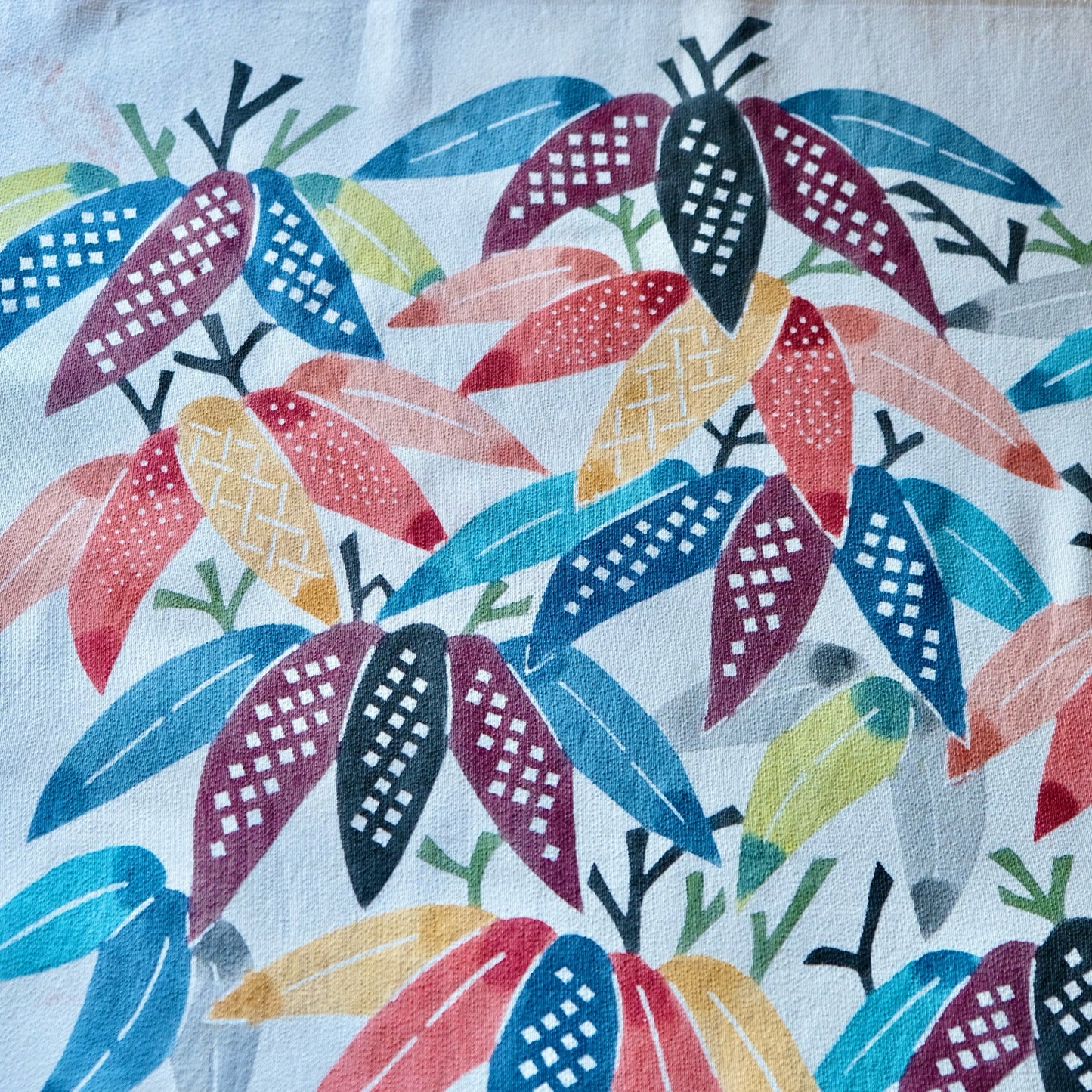 Vintage Japanese kimono silk textile ryukyu bingata okinawa Japanese bamboo-leaf(b-24)