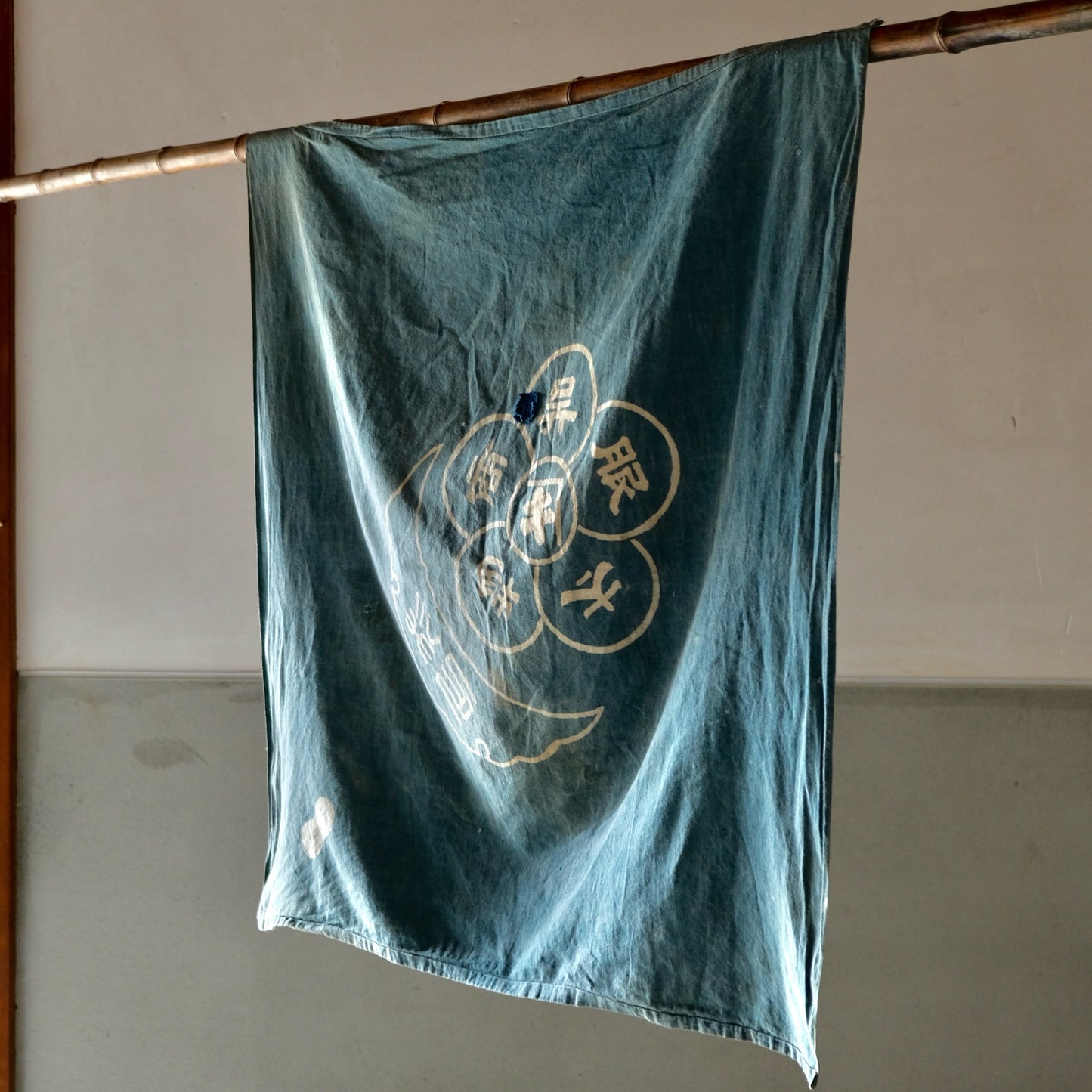 Vintage Japanese Furoshiki draper indigo dyed cotton textile tapestry(b-8)