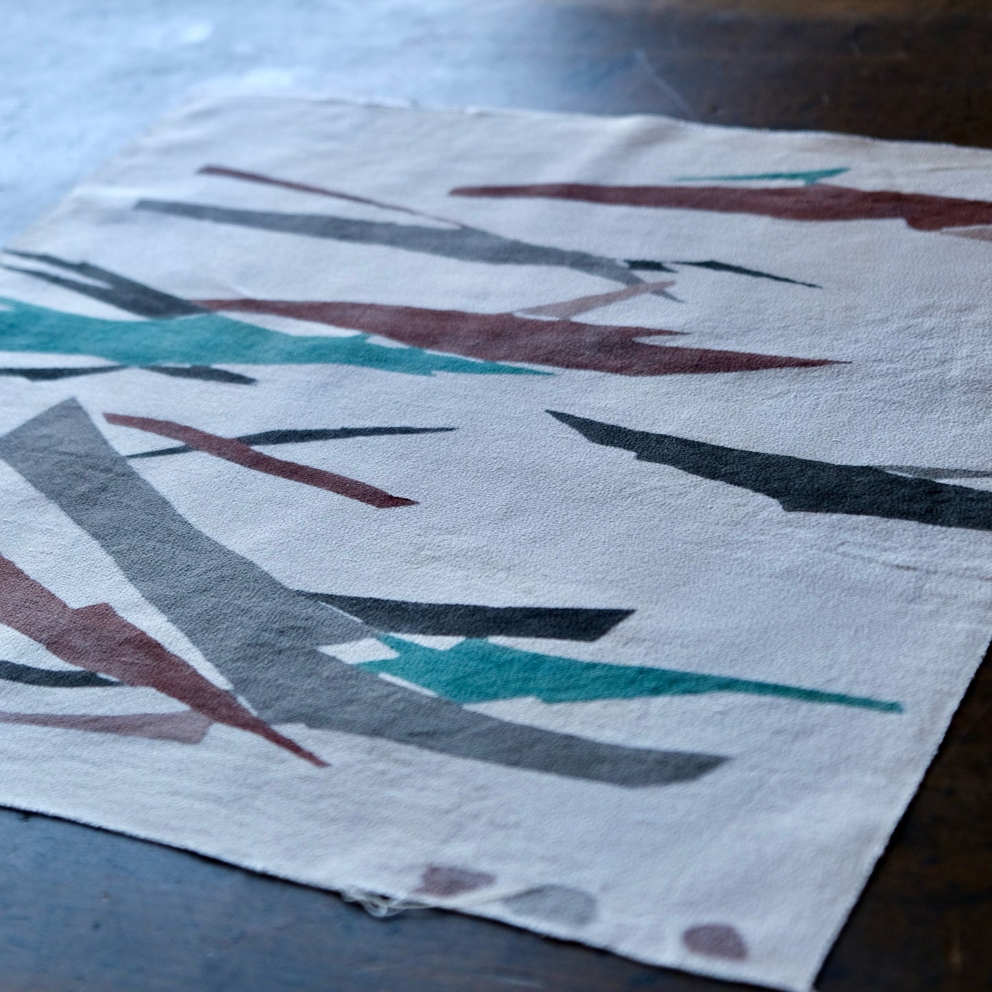 Vintage Japanese kimono silk textile Ryukyu Bingata okinawa Japanese mountain(b-21)