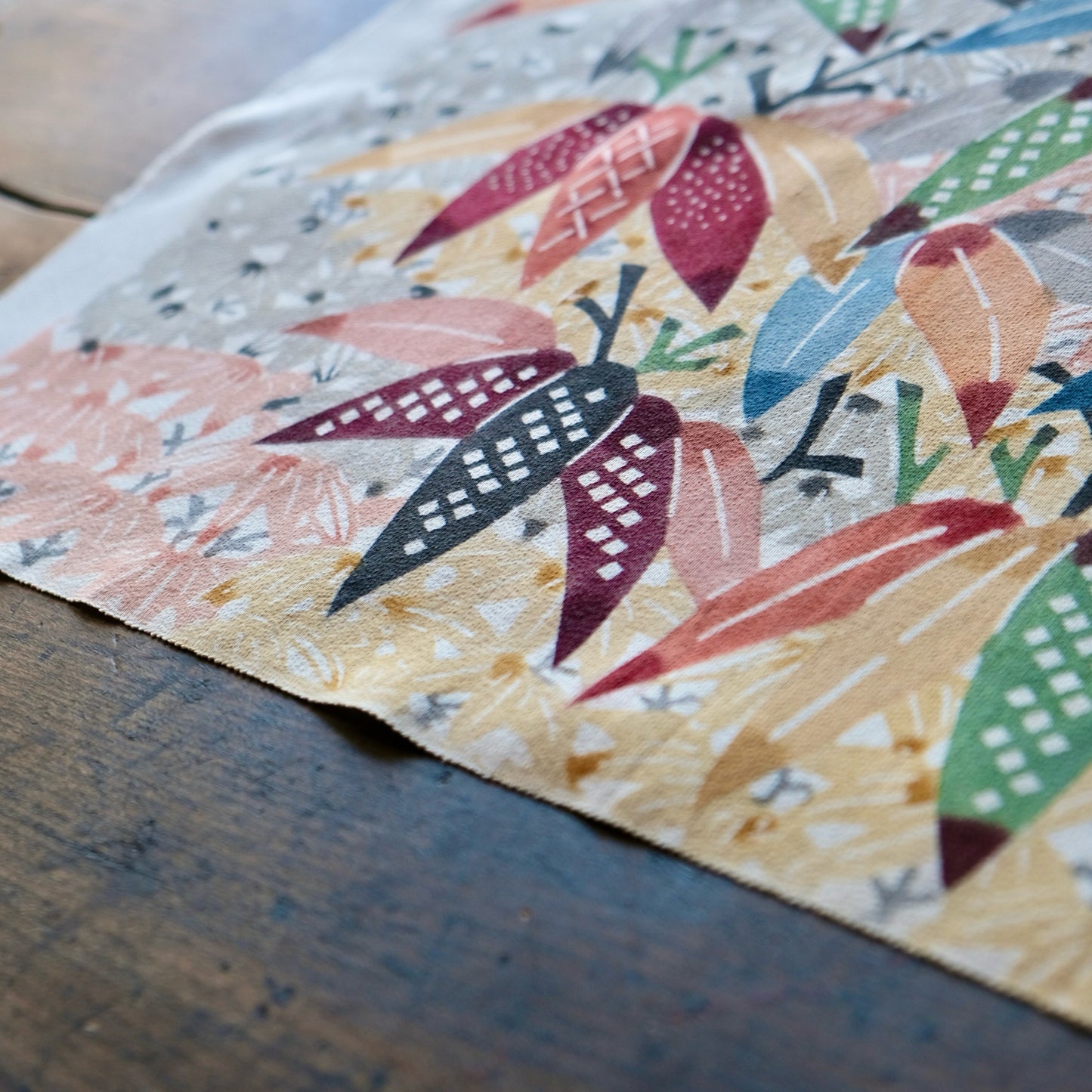 Vintage Japanese kimono silk textile ryukyu bingata okinawa bamboo-leaf(b-28)