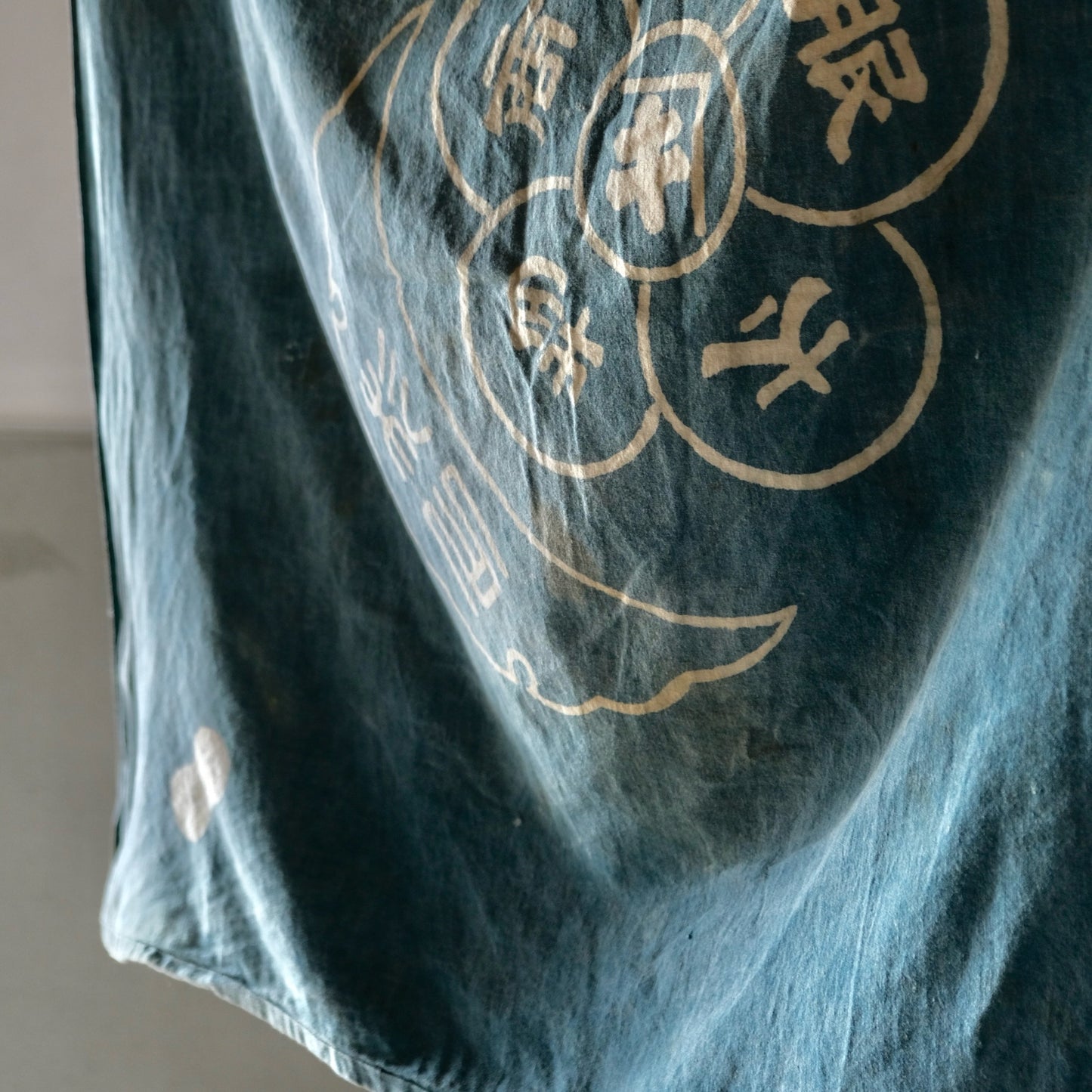 Vintage Japanese Furoshiki draper indigo dyed cotton textile tapestry(b-8)