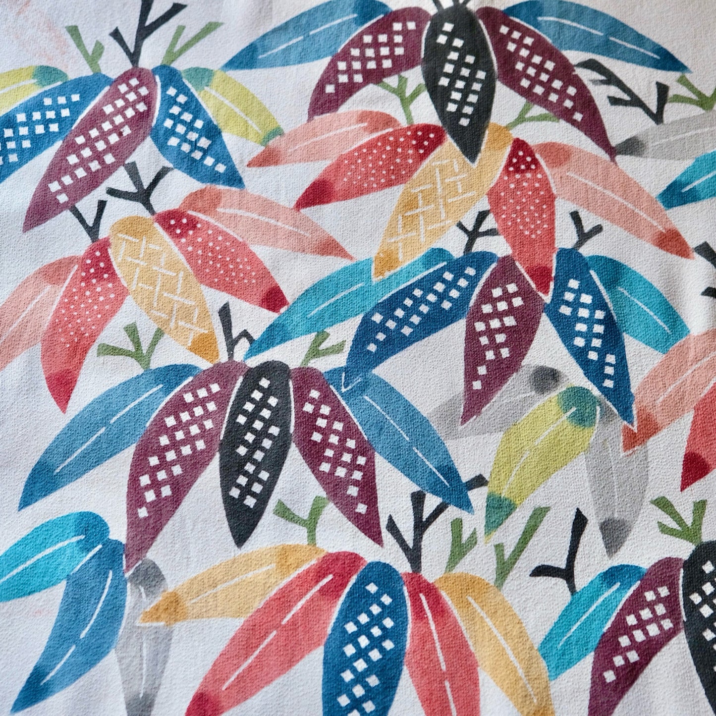 Vintage Japanese kimono silk textile ryukyu bingata okinawa Japanese bamboo-leaf(b-24)