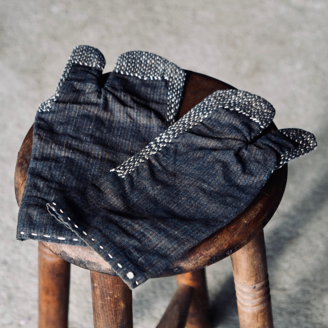 Vintage japanese  sashiko boro fireman's gloves