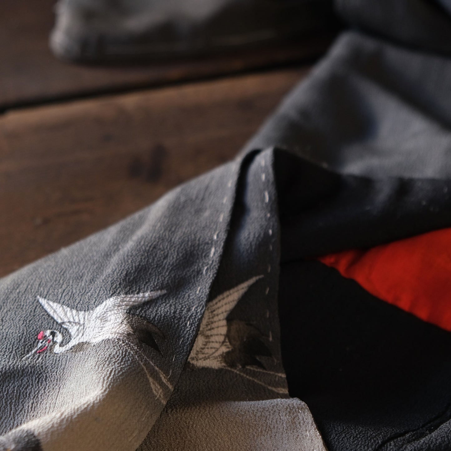Vintage Japanese Edo-chiri silk kimono