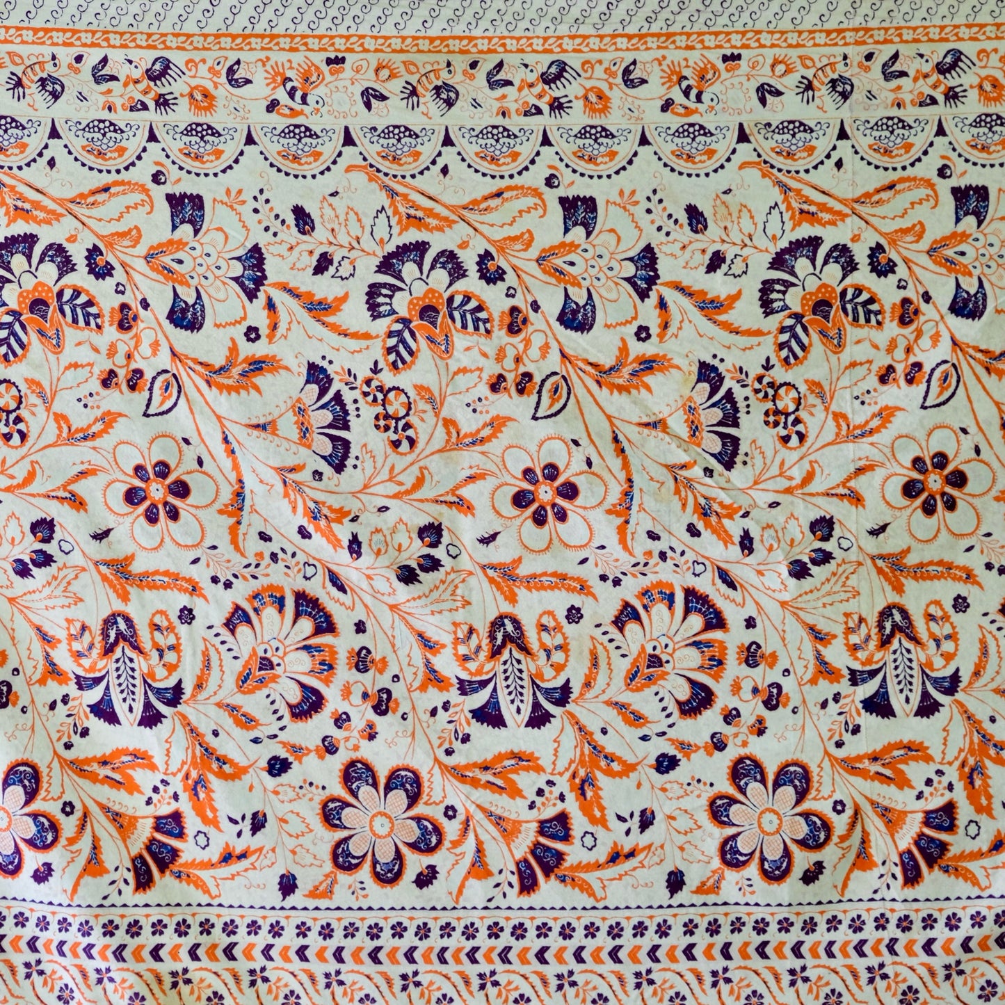 Vintage Japanese Massive Sarasa Calico Cotton Textile (b-45)