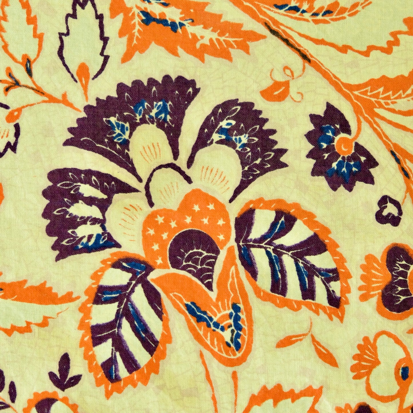 Vintage Japanese Massive Sarasa Calico Cotton Textile (b-45)