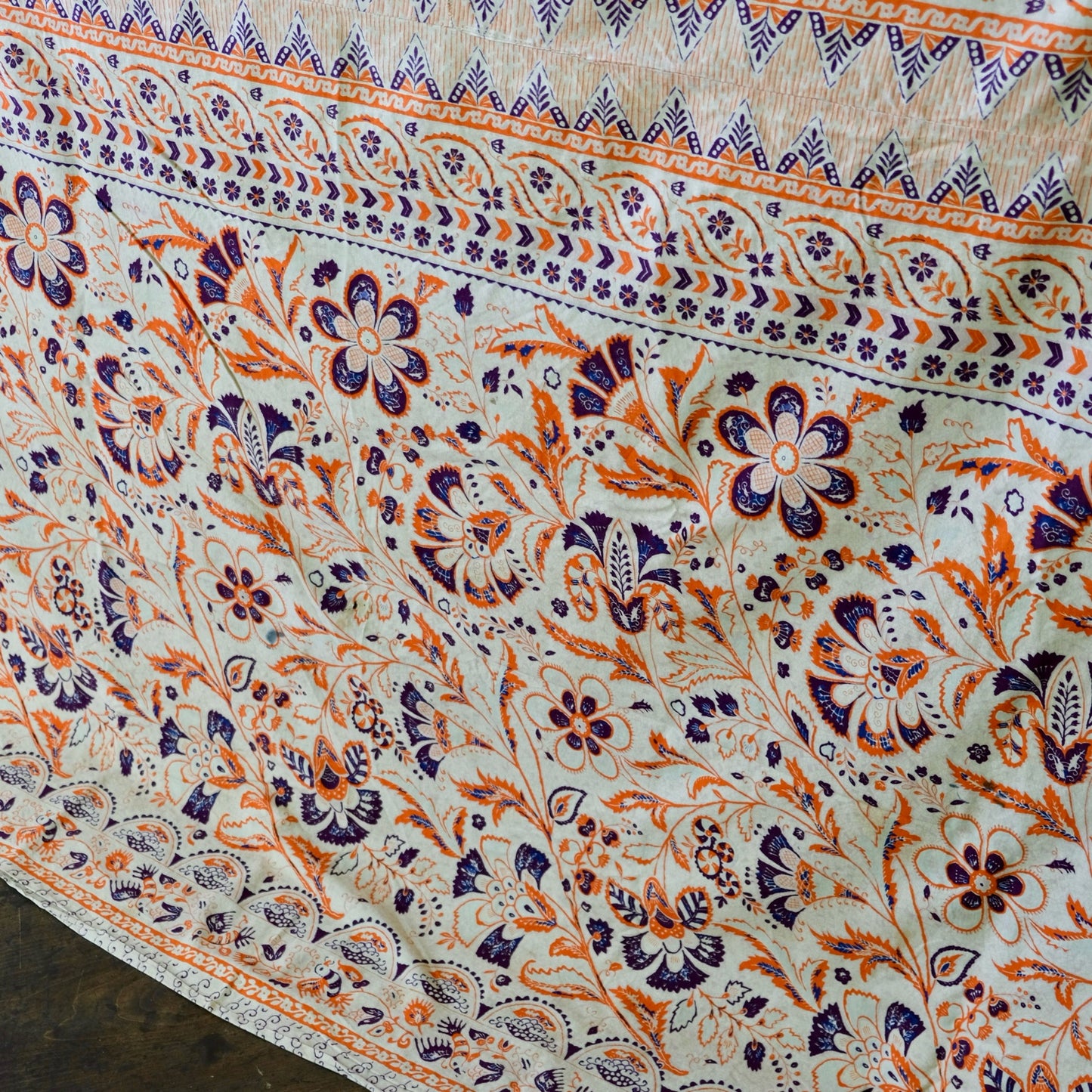 Vintage Japanese Massive Sarasa Calico Cotton Textile (b-45)