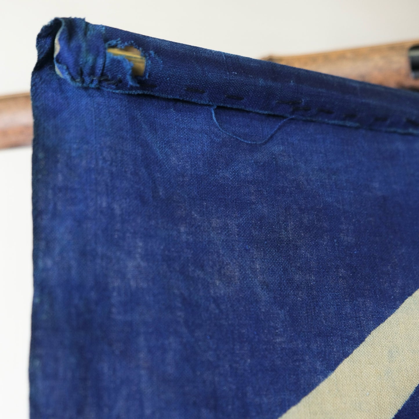Vintage Japanese Indigo Dyed Shop Banner (Nobori) aizome "Mizunoen" Wall Art tapestry(b-46)