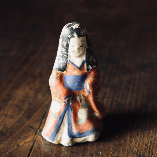 Vintage Japanese clay doll figure little princess