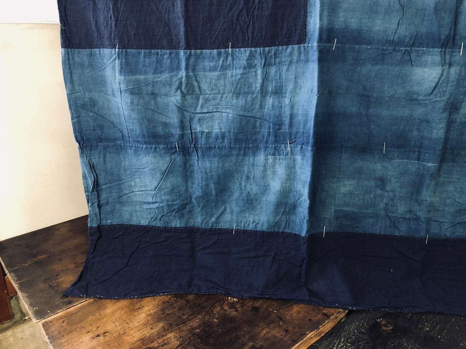 Vintage Japanese indigo dyeing BORO rug - VINTAGE BLUE JAPAN