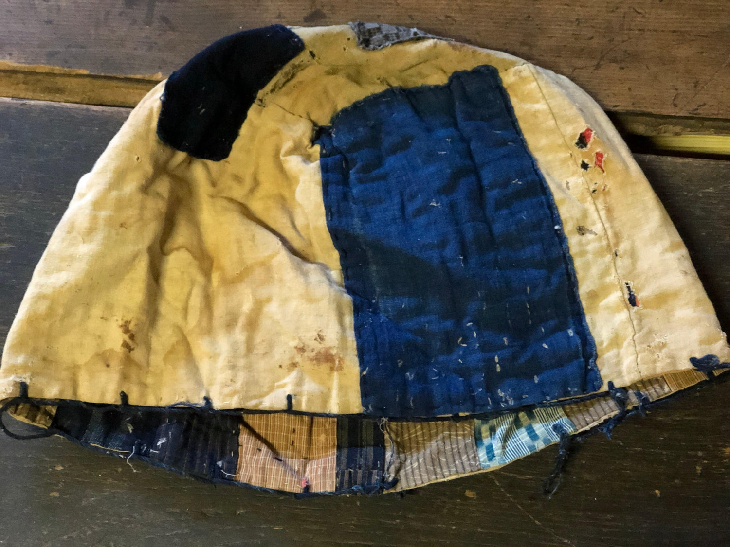 Vintage Amulet bag made by mother wishing her daughter happiness. - VINTAGE BLUE JAPAN