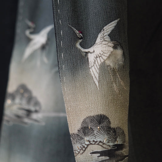 Vintage Japanese Edo-chiri silk kimono