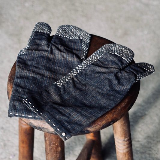 Vintage japanese  sashiko boro fireman's gloves