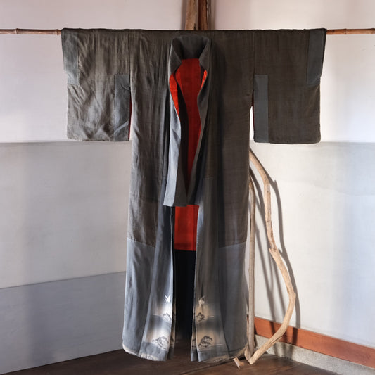 Vintage Japanese Edo-chiri silk kimono
